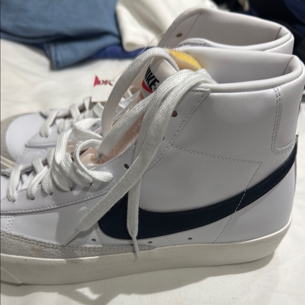 Nike Classic White and Navy High-Tops